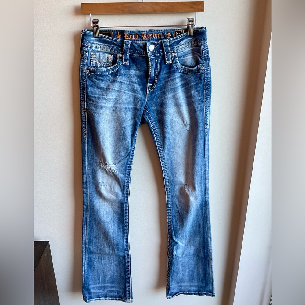 Rock Revival Jeans - Light Wash Boot Cut - SZ 27
